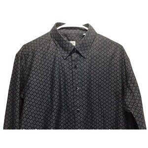 BREUER PARIS Men's Olive Greenish Gray Button Down Cotton Shirt Sz 17/43